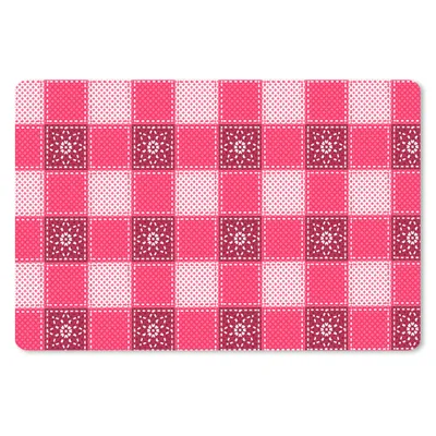 Produktbild von MuchoWow® Schreibtischunterlage Rosa - Muster - Blumen 60x40 cm - XXL Mauspad - Großes Mauspad