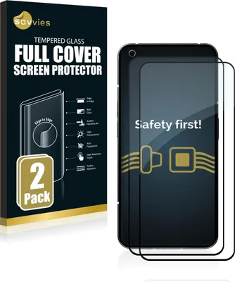Produktbild von 2x Savvies Xtreme Glass 2.5D Full Cover Schutzglas für Nothing Phone (1) Full Screen (schwarz)