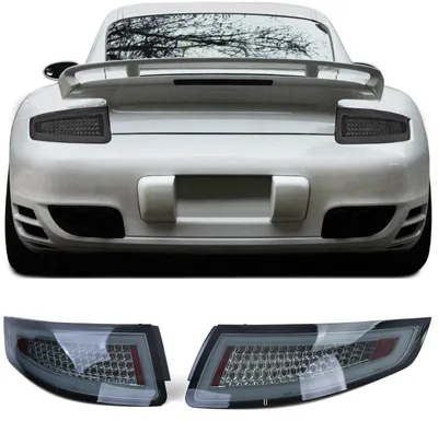 Für Porsche 911 997 Coupe Cabrio 2004-2008 LED Rückleuchten Light-Bar / Schwarz in der Farbe Schwarz von Carparts-Online GmbH