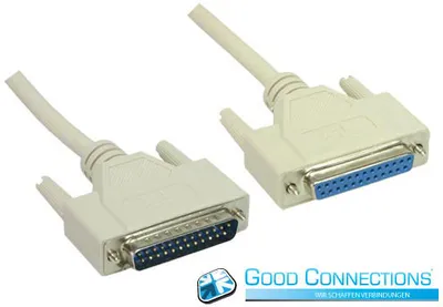 Produktbild von Nullmodem Kabel, 25-pol Buchse/Stecker, Länge: 1,8m, Good Connections® (4030-BS)