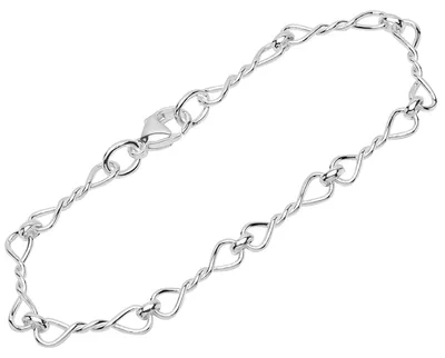 Produktbild von NKlaus Damenarmband aus 925 Sterlingsilber, Designer-Ankerkette, 21cm