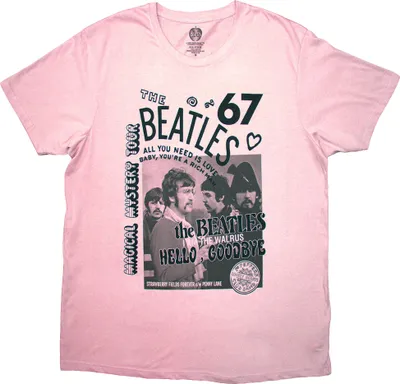 Produktbild von The Beatles - "1967" T-Shirt für Herren/Damen Uni RO12710 (L) (Pink)