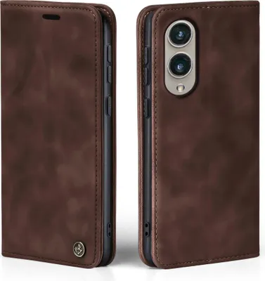 Produktbild von Handy Hülle für Samsung Galaxy S25 Edge Klapphülle Bookcase Flip Cover Handy Tasche Etui Farbe: Dunkelbraun