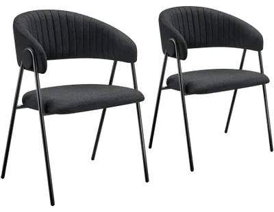 Produktbild von tectake® Armlehnstuhl Bedano Webstoff, gepolstert 60 x 58 x 85 cm