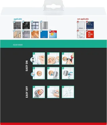 Produktbild von Eck-Duschablage Aluxx Aluminium verchromt Klebelösung Packung mit 18 Stück