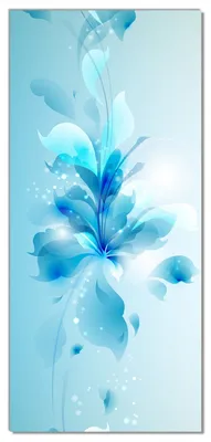 Produktbild von Wallario selbstklebende Türtapete 100 x 220 cm - Blaues Blumenbuket - Abwischbar, rückstandsfrei zu entfernen