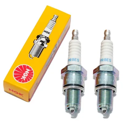 Zdjęcie produktu dla Zestaw świec zapłonowych NGK 2x BPR8ES z tłumieniem zakłóceń, długość 19,0 mm, gwint Ø 14,0 mm, sześciokąt 20,8 mm, odstęp między elektrodami 0,75 mm, wartość cieplna 8, 3923 / 5170