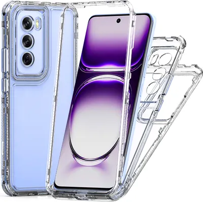 Produktbild von Transparente Handyhülle für Oppo Reno12 Pro Stoßfeste TPU und PC Hybrid Klar Hülle