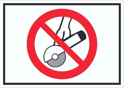 Produktbild von Nicht zulässig für Freihand- und Handschleifen Symbol Schild A0 Rückseite selbstklebend