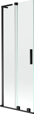 Produktbild von Mexen Velar L Badewannen-Faltwand 2-teilig verschiebbar 70 x 150 cm, transparent, schwarz - 896-070-003-01-70