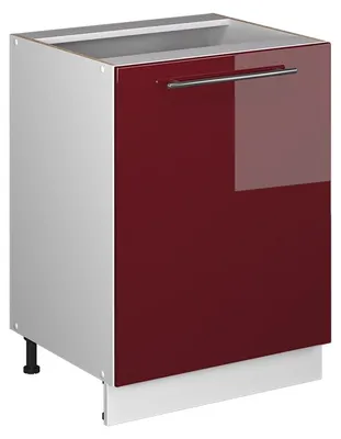 Obrázek produktu pro Spodní skříňka kuchyňské linky Vicco Fame-Line Bordó červená vysoký lesk/Bílá 60 cm 1 dvířka bez pracovní desky, Model 65119