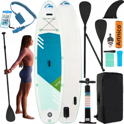 Produktbild von Brett Sup 330Cm Artnico Gepumpt, Stabil Und Sicher, Ruder + Pumpe