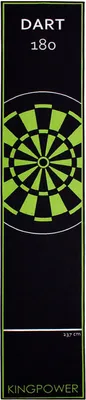 Produktbild von Kingpower Dartteppich mit Abwurflinie, Dart Zubehör mit Motiv, Dartmatte mit Oche, pflegeleichter Teppich rutschfest , Auswahl:Design 11 - 290 x 60 cm