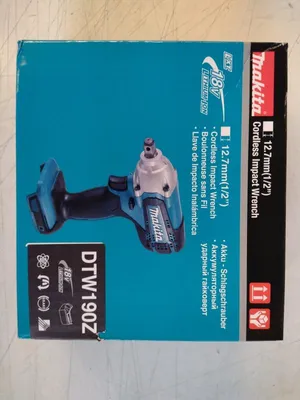 Obrázek produktu pro Akumulátorový rázový utahovák Makita DTW 190 Z 18 V 190 Nm 1/2" solo - bez akumulátoru, bez nabíječky