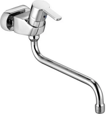 Produktbild von Kludi LOGO NEO Spezial Spültisch-Wand-Einhandmischer 45 mm Stichmaß, chrom