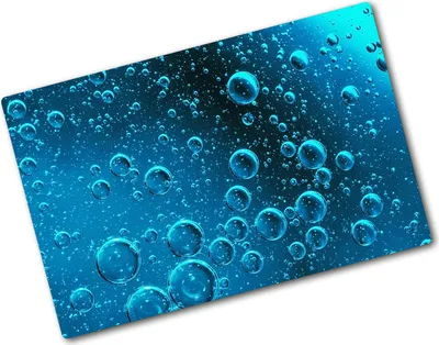 Produktbild von Tulup Glas Herdabdeckplatte - 80x52 cm - Glaskeramikkochfeld-Abdeckung Spritzschutz Glasabdeckplatte - Einteilig - Sonstige - Blasen Wasser - Blau