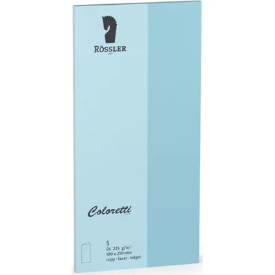 Produktbild von Doppelkarte Coloretti DL hoch VE=5 Stück himmelblau