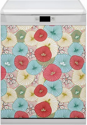 Produktbild von Magnete  Dekorative Magnet Folie für Geschirrspüler 60x70 cm Küche  - Blumenmuster