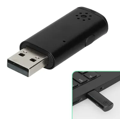 Produktbild von kwmobile USB PC Mikrofon für Laptop oder Desktop PC - Notebook Mikrofon für USB A Port - Mini USB Mikro für PC aus Kunststoff - Schwarz