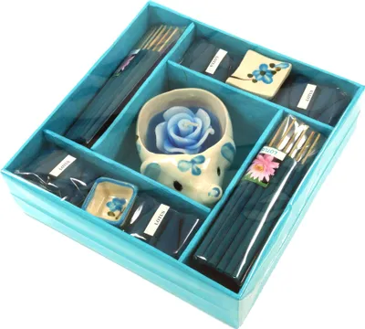 Produktbild von Räucherstäbchen & Duftset XL, Geschenkset aus Thailand - Lotus, 4*15*15 cm, Räucherstäbchen & Sets aus Thailand