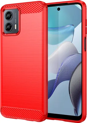 Produktbild von Moto G 5G 2023 Hülle, Carbon-Faser TPU Silikon Stoßfest Schutzhülle für Motorola Moto G 5G 2023 Rot