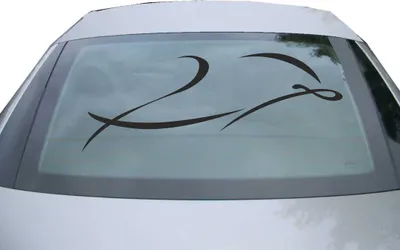 Produktbild von Indigos UG - Aufkleber Heckscheibe & Motorklappe DE2189 - schwarz - 600x228 mm - Delfin - Auto Scheiben Fenster Heckklappe Tuning Racing JDM - Die cut