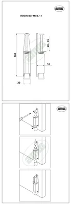 Image de Przytrzymywacz drzwi modèle 11 finition dorée