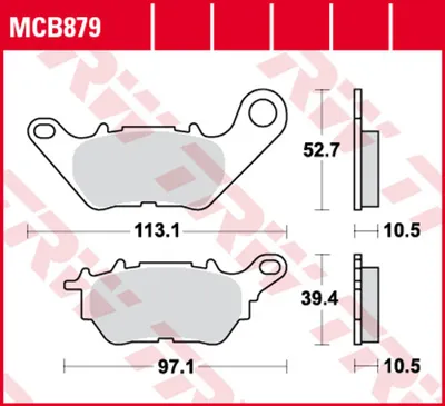 Produktbild von TRW Bremsbelagsatz MCB879 YZF-R3 RH12