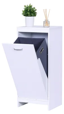 Wäscheschrank mit Wäschesack 48 l, 90x40x35 cm, weiß