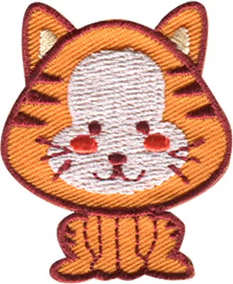 Produktbild von Tiger Tier - Aufnäher, Bügelbild, Aufbügler, Applikationen, Patches, Flicken, Zum Aufbügeln, Größe: 3,7 x 4,6 cm