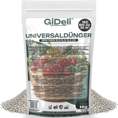 Produktbild von Universaldünger 1kg NPK Gartendünger chloridarm Gemüse Obst Langzeit GiDeli