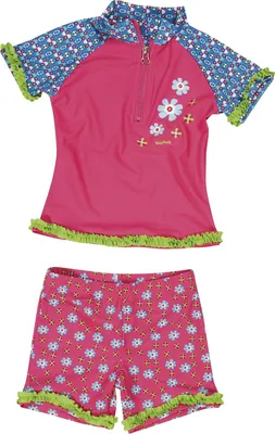 Produktbild von Playshoes UV-Schutz Bade-Set Blumen, in pink, Größe 74/80