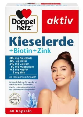 Produktbild von Doppelherz Kieselerde+Biotin+Zink Kapseln 40 St