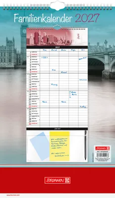 Produktbild von 2027 BRUNNEN Familienkalender 25x41,5cm Big City