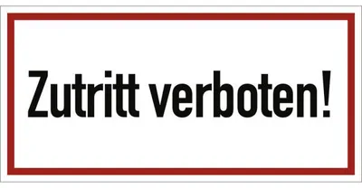 Produktbild von Dreifke® Schild Zutritt verboten!, Alu, 370x180 mm