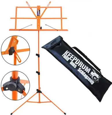 Produktbild von keepdrum MUS2OR Notenständer Orange mit Tasche
