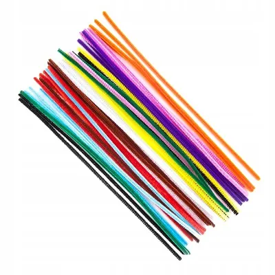Zdjęcie produktu dla Druciki Kreatywne Kolorowe Dekoracyjne Wyciorki 40 Szt Szenilowe 30 Cm