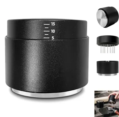 Produktbild von 3-in-1 Kaffeeverteiler und Tamper mit WDT-Werkzeug,  Espresso-Verteilungswerkzeug-Set, Kaffee Tamper, passend für 58-mm-Siebträger