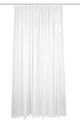Produktbild von 41100 Fertigstore CROSTA, uni Leinenstruktur, transparent, Faltenband