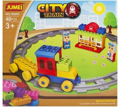 Obrázek produktu pro Jumei 3+ Cihly městské železnice 40 kusů, 28x26cm