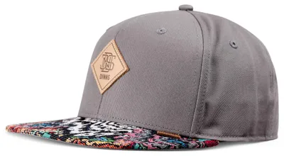 Imagen del producto de Gorra tipo "snapback" DJINNS, modelo 6P, color "Explo Rev." en varios tonos de gris