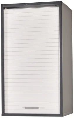 Produktbild von SIMMOB Küchenschrank Schrank Oberschrank Hängeschrank mit Rollladentür B 40 cm, Farbe:Schwarz-Weiß