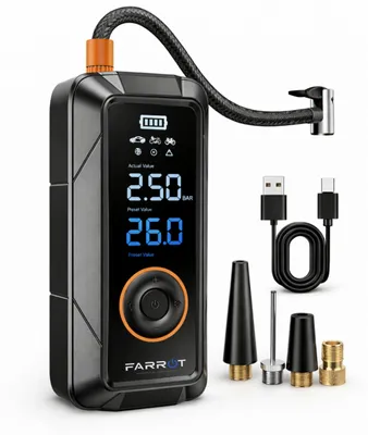Obrázok produktu pre FARROT AirPump Pro 150 bezdrôtový kompresor 150 PSI, powerbank, LED svetlo, LCD displej