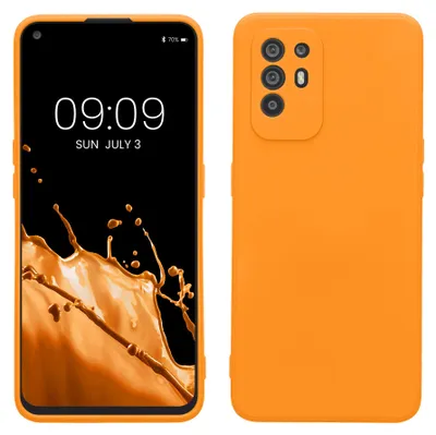 Produktbild von kwmobile Slim Case kompatibel mit Oppo A94 (5G) Hülle - Handyhülle aus Silikon in Fruity Orange