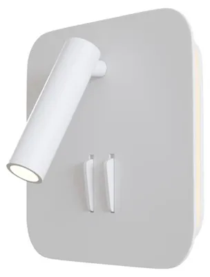 Zdjęcie produktu dla Lampa ścienna LED, ruchomy reflektor, biały metal