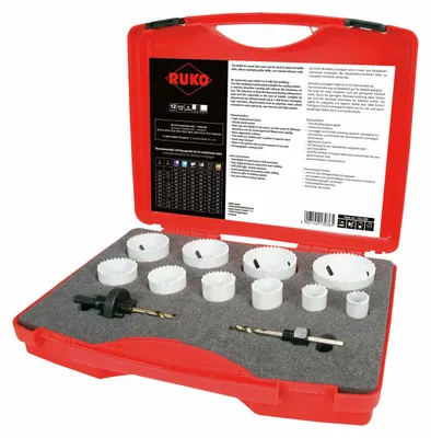 Produktbild von RUKO Bimetall-Lochsägen-Satz HSS-Co 8 im Kunststoffkoffer