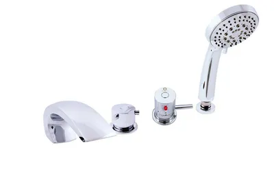 Produktbild von Badewannenmischer in Chrom oder Gold 4-Loch-Thermostat RAV SLEZAK