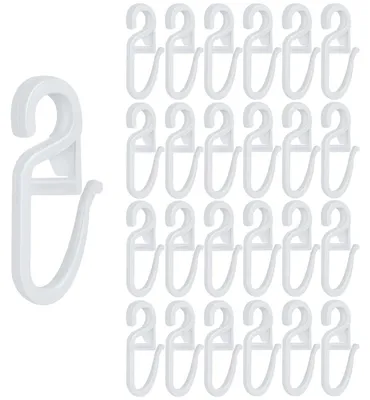 Gardinenhaken-Clips, 100 Stück, weiß, 6 mm, Kunststoff