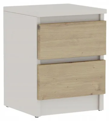 Zdjęcie produktu dla Szafka Nocna 2 Szuflady KASZMIR DĄB ARTISAN Stolik Nocny Komoda Beżowa Loft