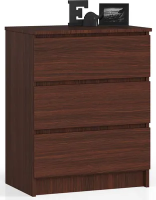 Produktbild von Kommode AKORD K60 Wenge 60 cm 3 Schubladen B60 x H77 x T40 cm